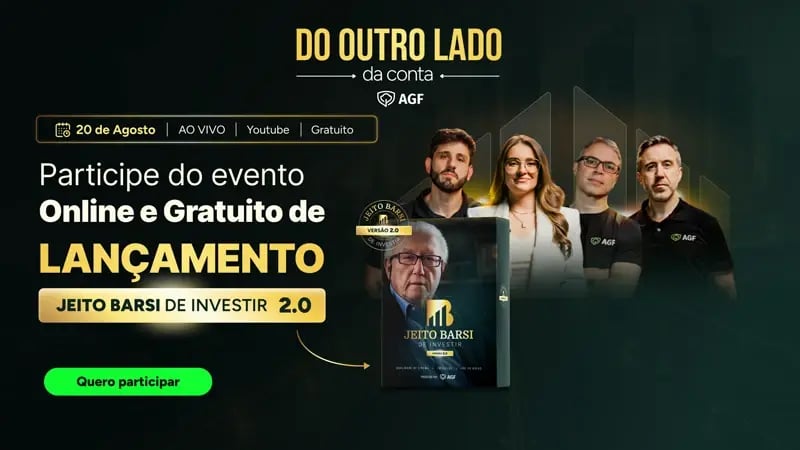 Do Outro Lado da Conta. Garanta sua vaga no evento, dia 20 de agosto.